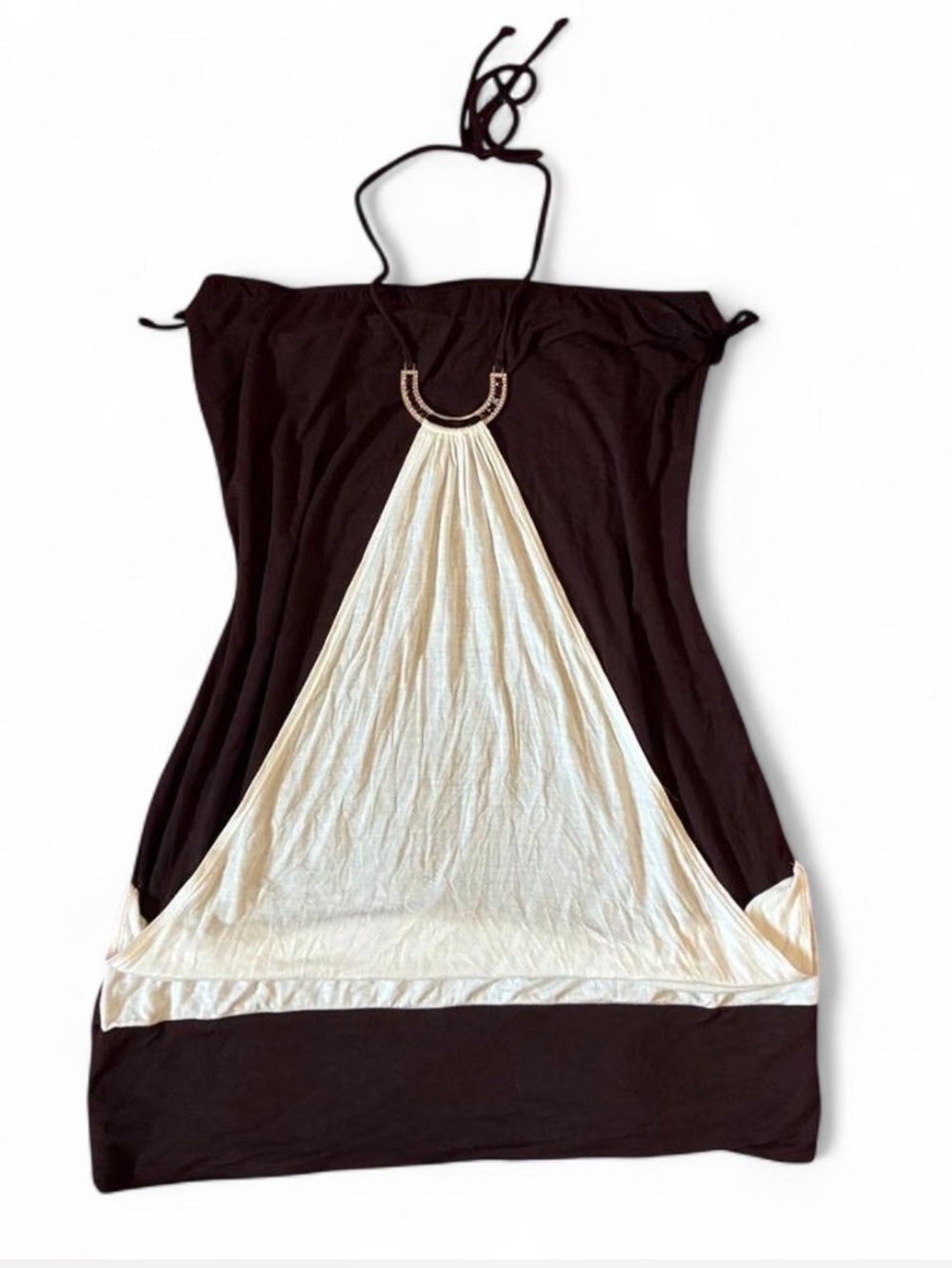 🔮Y2K colour block halter top